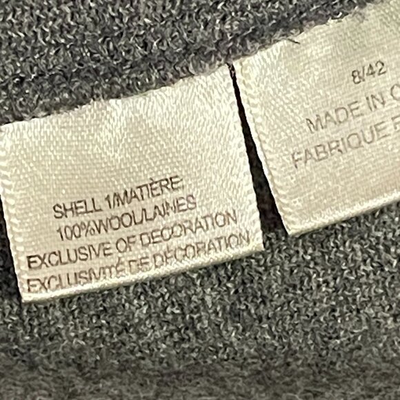 Vera Wang Long Sleeve Wool Dress Sequin Hem Size 8 - Picture 10 of 14